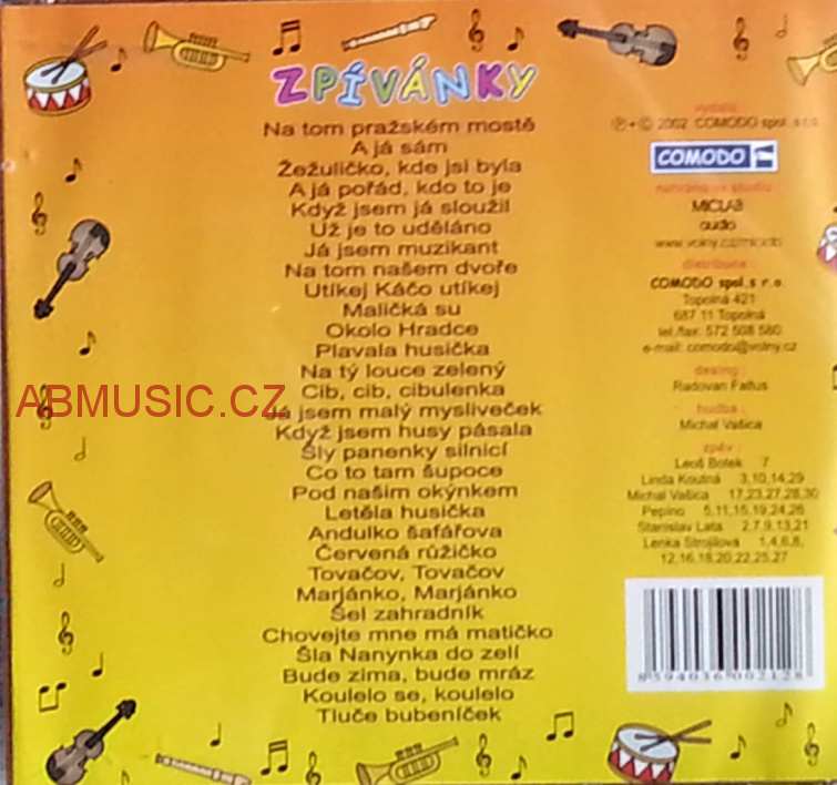 Zpívánky 1. - Tluče bubeníček , CD