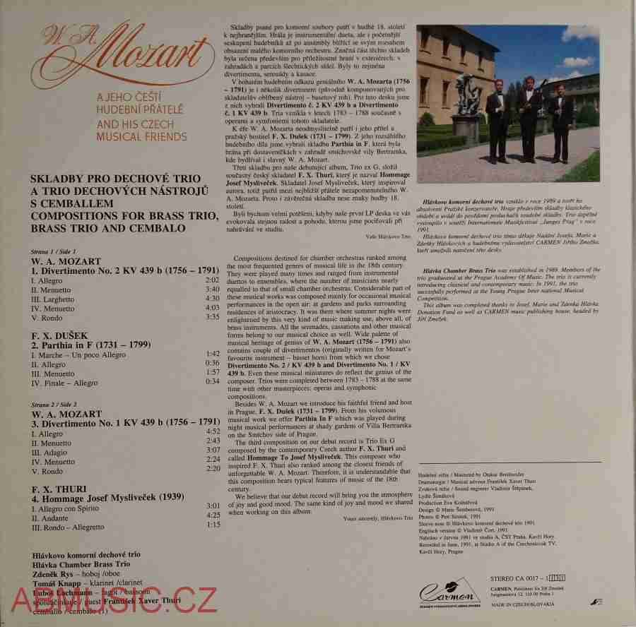 LP W. A. Mozart a jeho čeští hudební přátelé