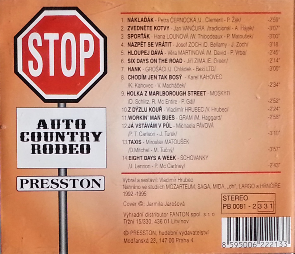 CD AUTO COUNTRY RODEO - Černocká , Martinová a další 