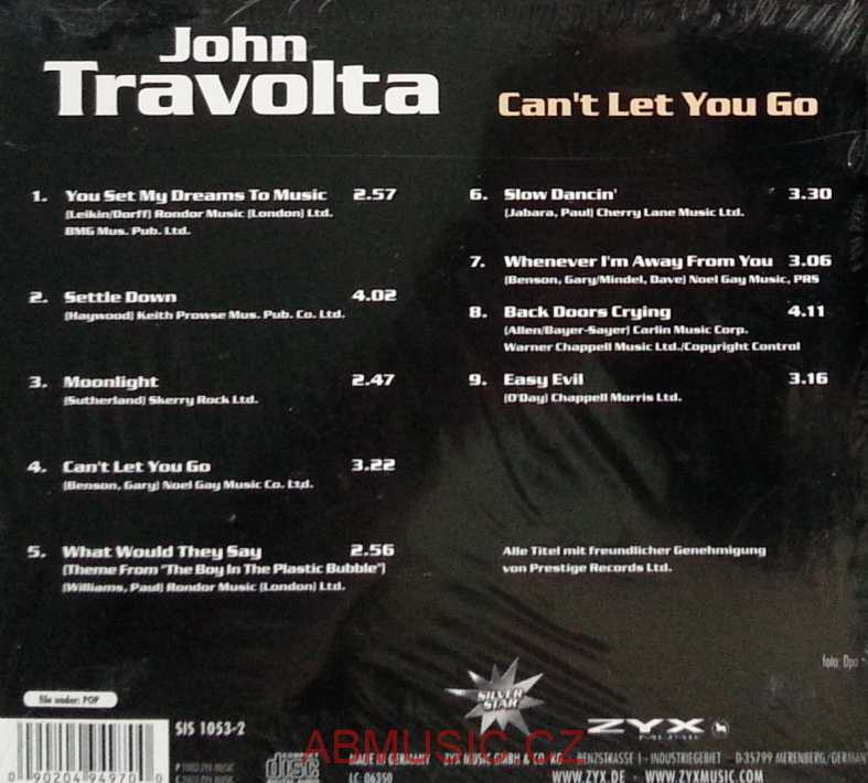 John Travolta - Can´t Let You Go , CD