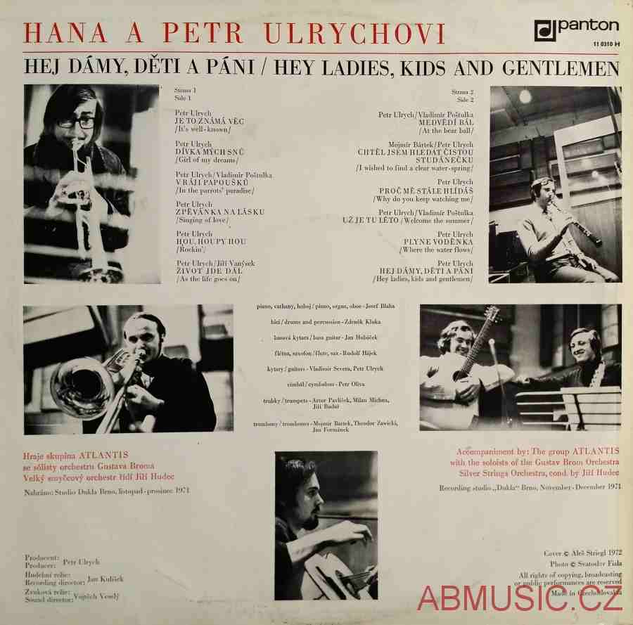LP Hana A Petr Ulrychovi Atlantis - Hej Dámy, Děti A Páni ,Hey Ladies, Kids And 