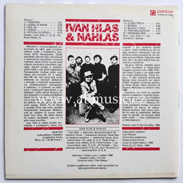 LP Ivan Hlas & Nahlas Vinyl