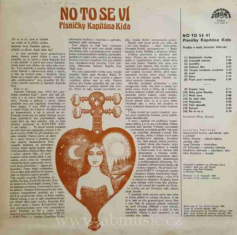 LP Kapitán Kid - No to se ví - Písničky Kapitána Kida