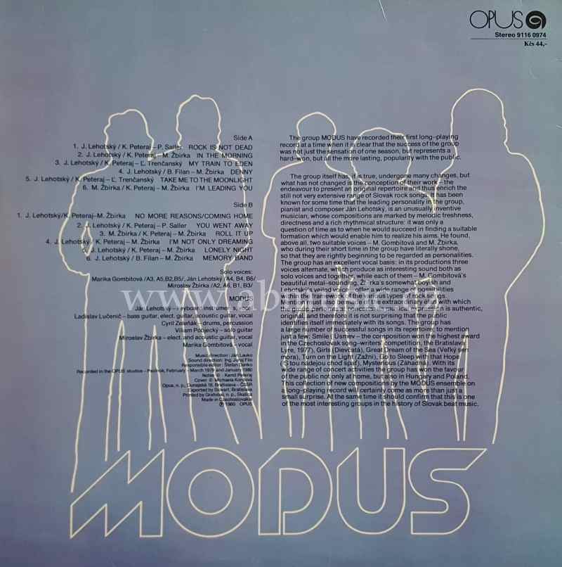 LP Marika Gombitová MODUS - Modus 1980