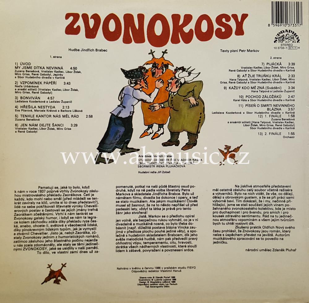 LP Zvonokosy - Muzikál - Jindřich Brabec , Petr Markov