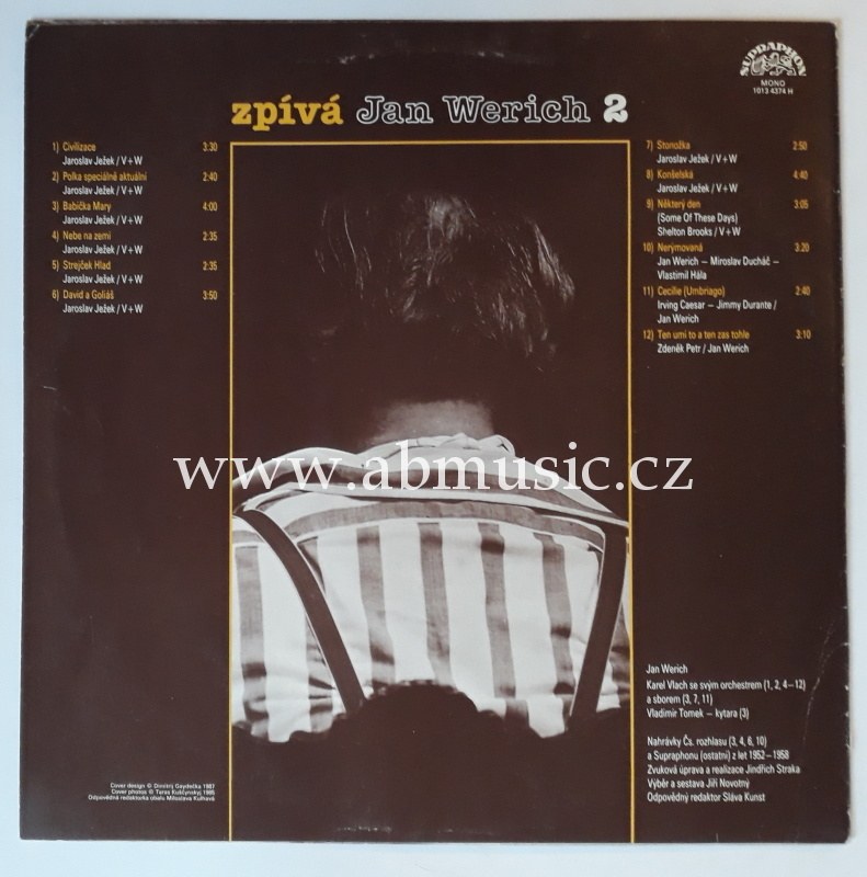 LP Jan Werich - Zpívá Jan Werich 2 , Vinyl