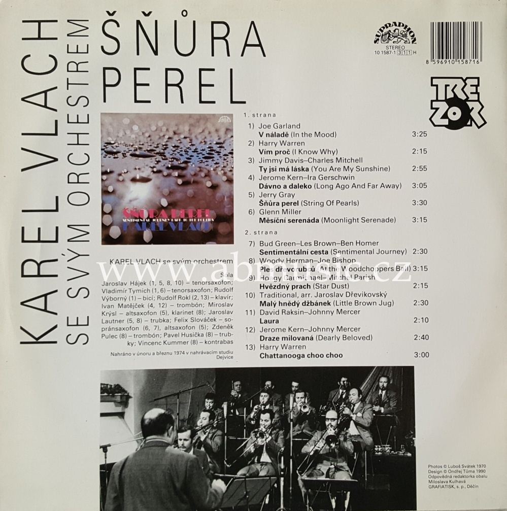 LP Šňůra perel - Karel Vlach se svým orchestrem " TREZOR "