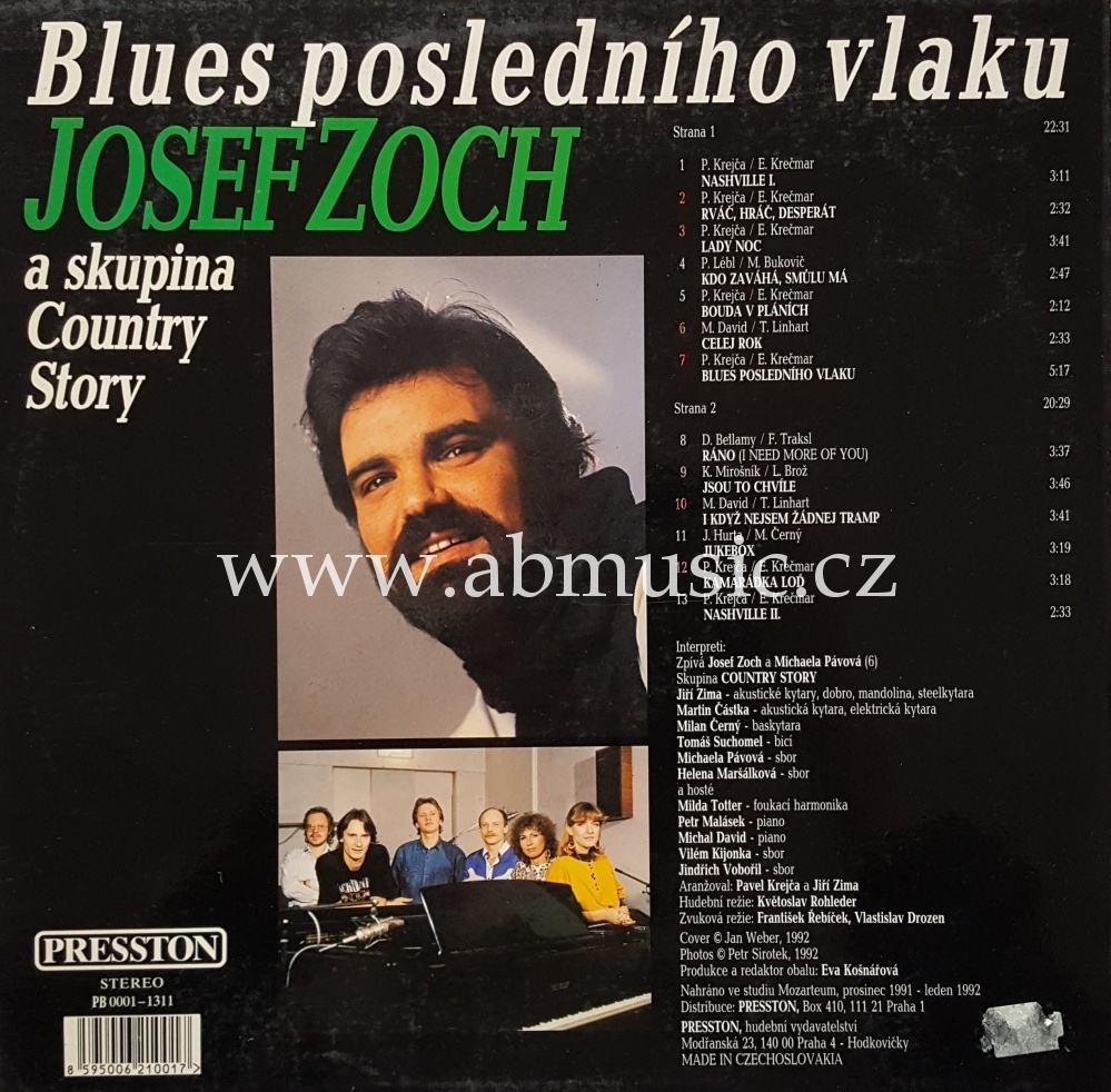 LP Josef Zoch - Blues posledního vlaku