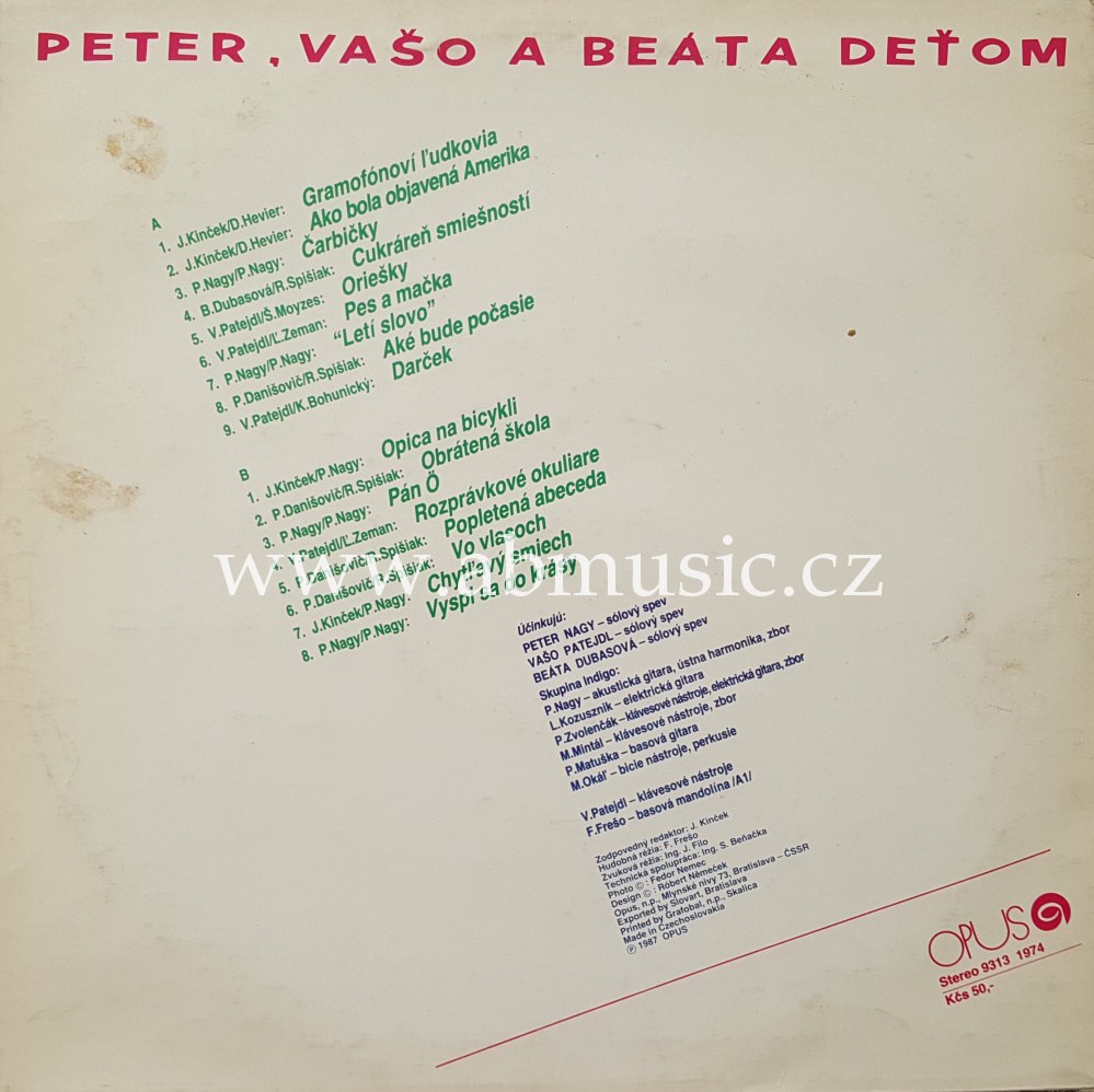 LP Peter , Vašo a Beáta Deťom 
