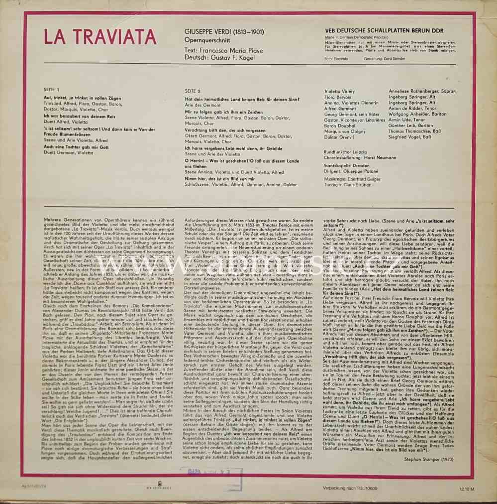 LP Verdi Giuseppe - La Traviata  LP deska / vinyl