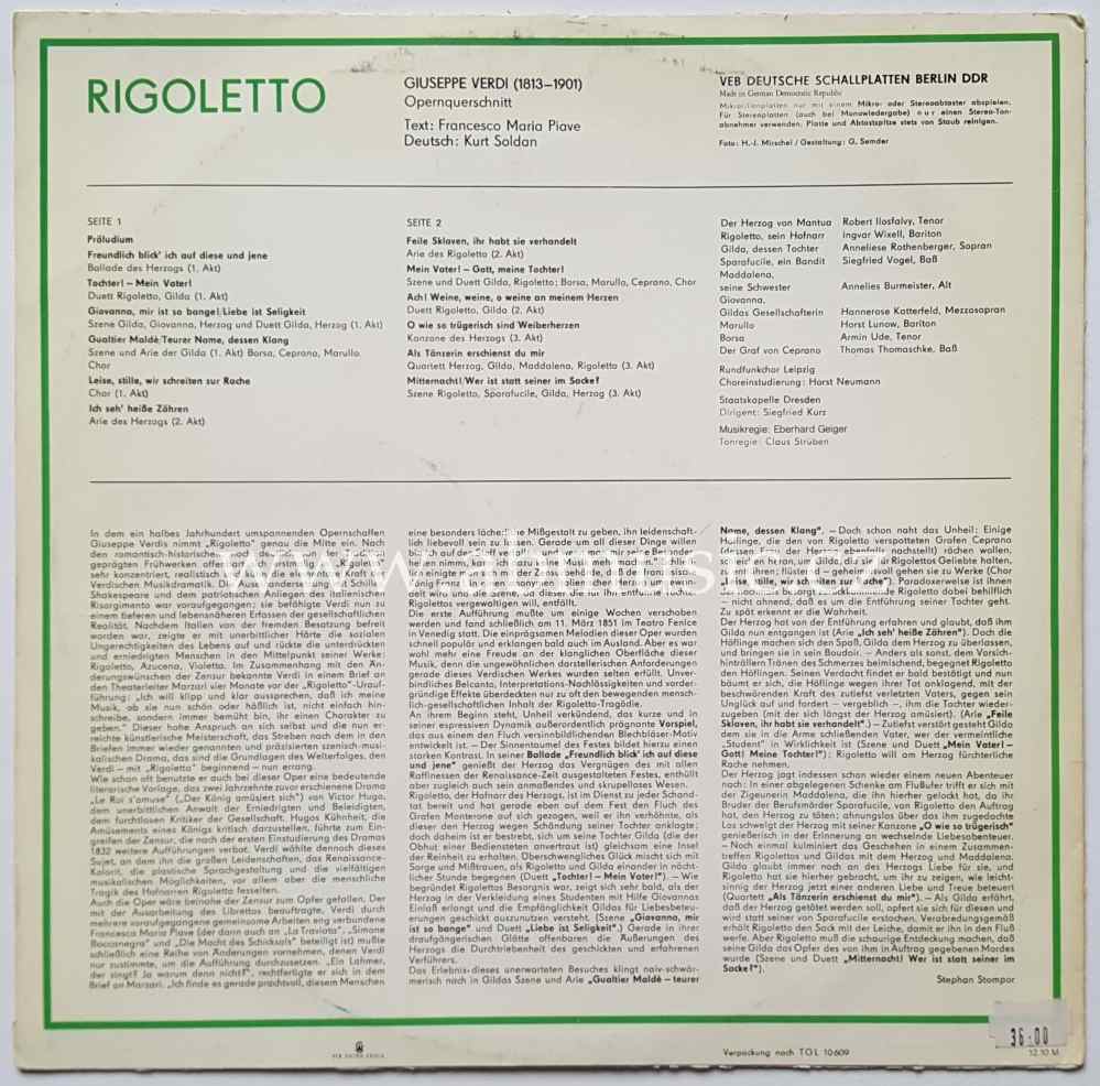 LP Verdi Giuseppe - Rigoletto LP deska / vinyl