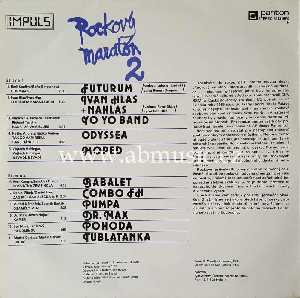 LP Rockový maraton 2 - Futurum , Ivan Hlas , Tublatanka a další