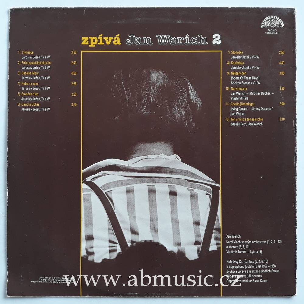 LP Jan Werich - Zpívá Jan Werich 2 