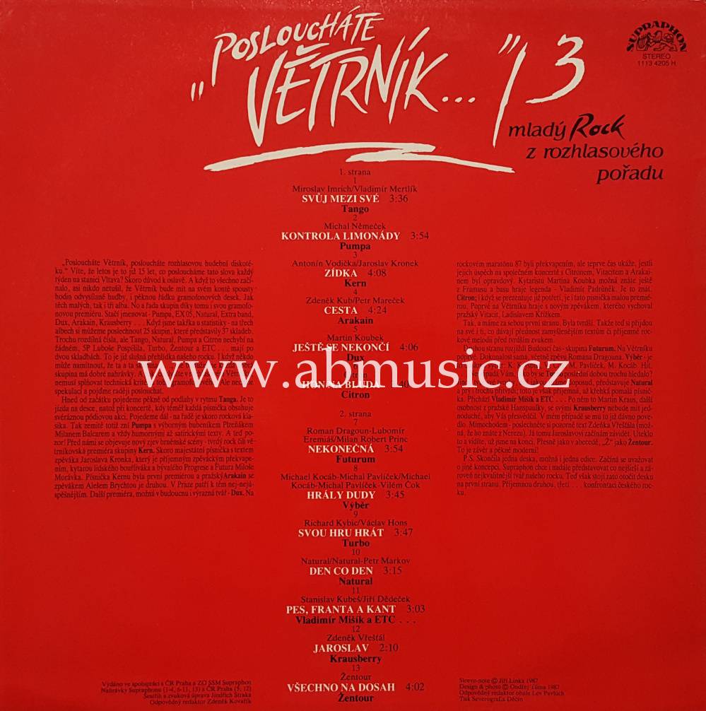 LP Posloucháte Větrník 3 , Krausberry , Pražský výběr , Arakain ...