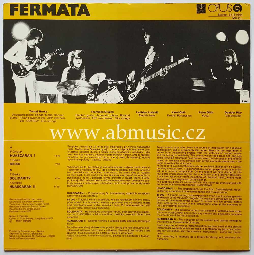 LP FERMÁTA - Huascaran