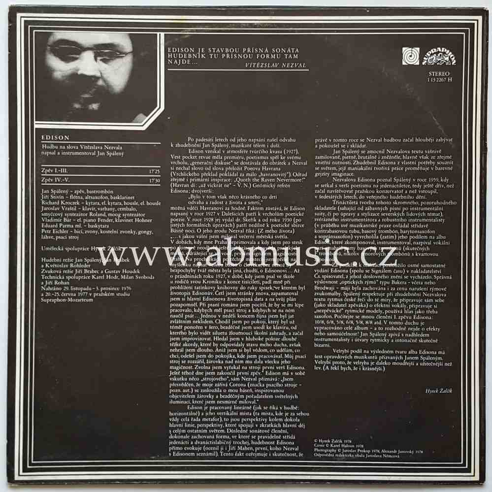 LP EDISON - Vitězslav Nezval / Jan Spálený