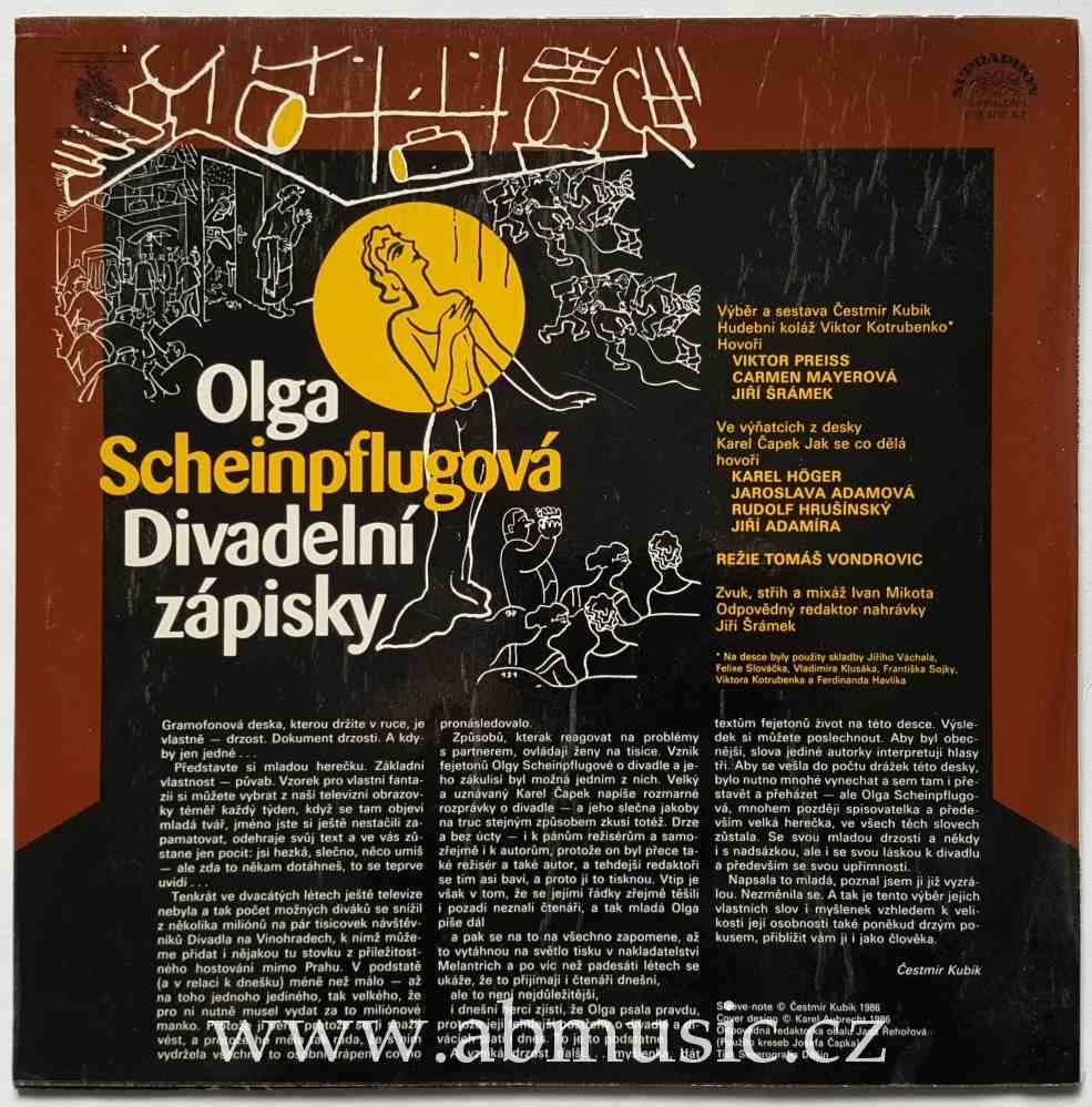 LP Olga Scheinpflugová - Divadelní zápisky
