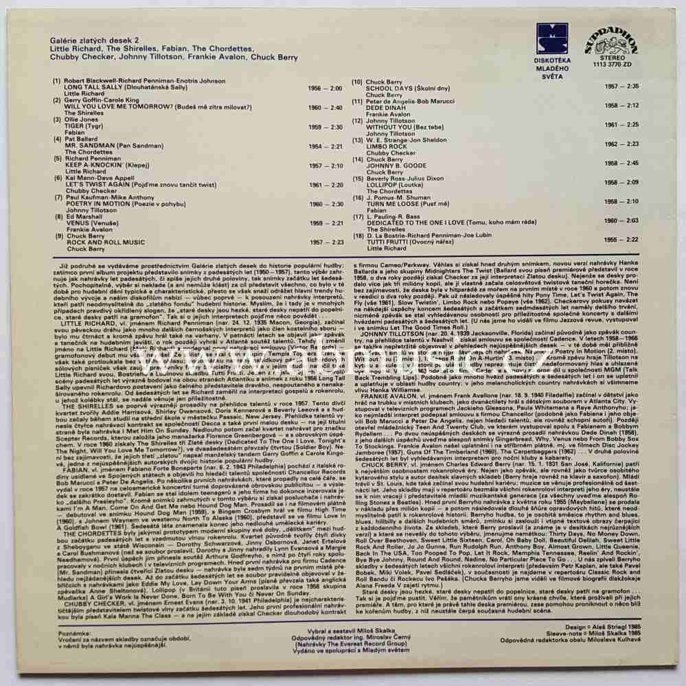 LP Galerie zlatých desek 2 - Chuck Berry , Little Richard a další 