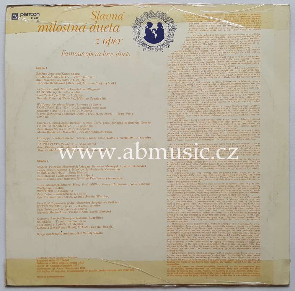 LP Slavná milostná dueta z oper - Famous opera love duets