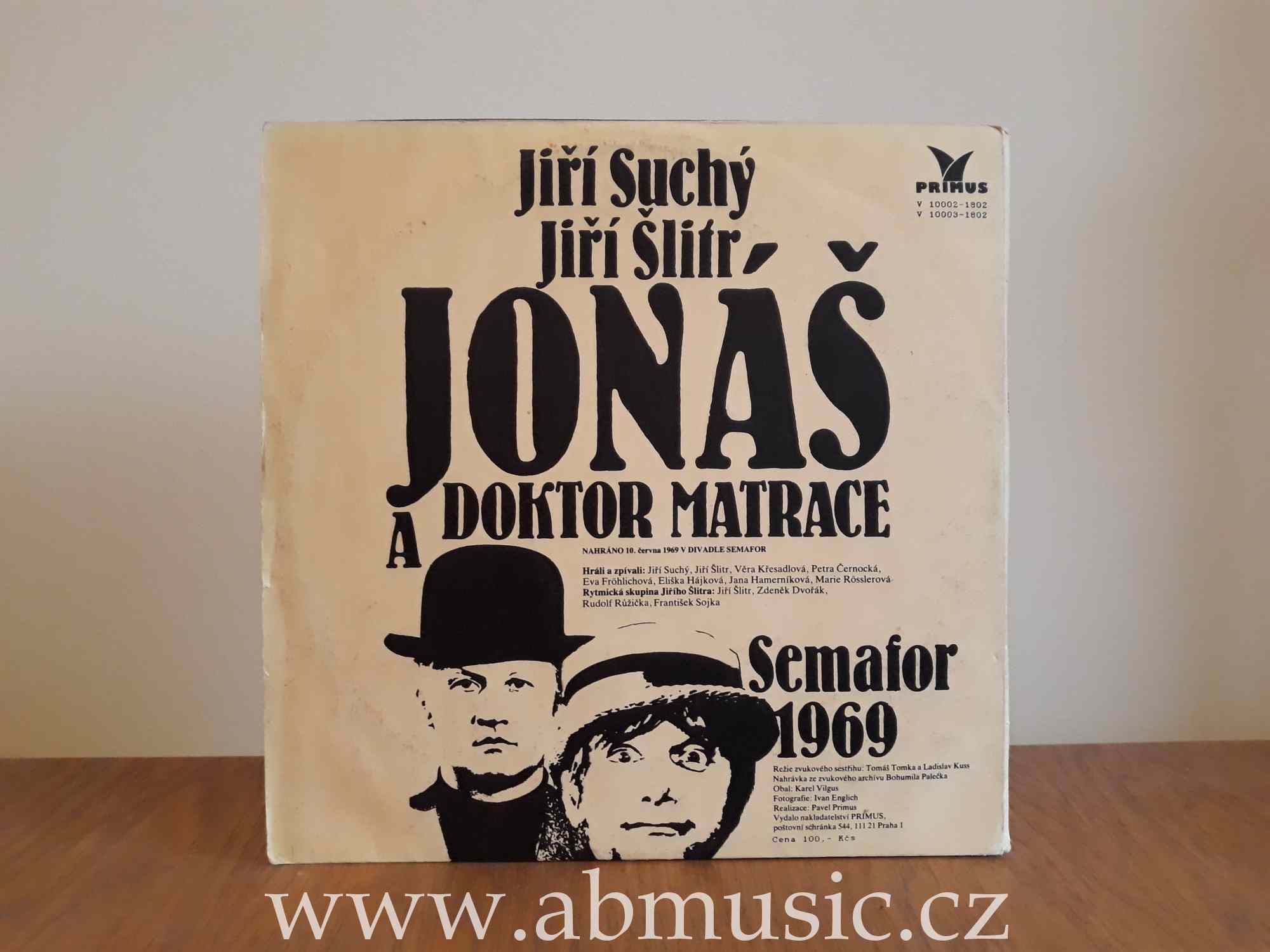 2 LP Jiří Suchý , Jiří Šlitr - Jonáš a doktor Matrace Semafor 1969