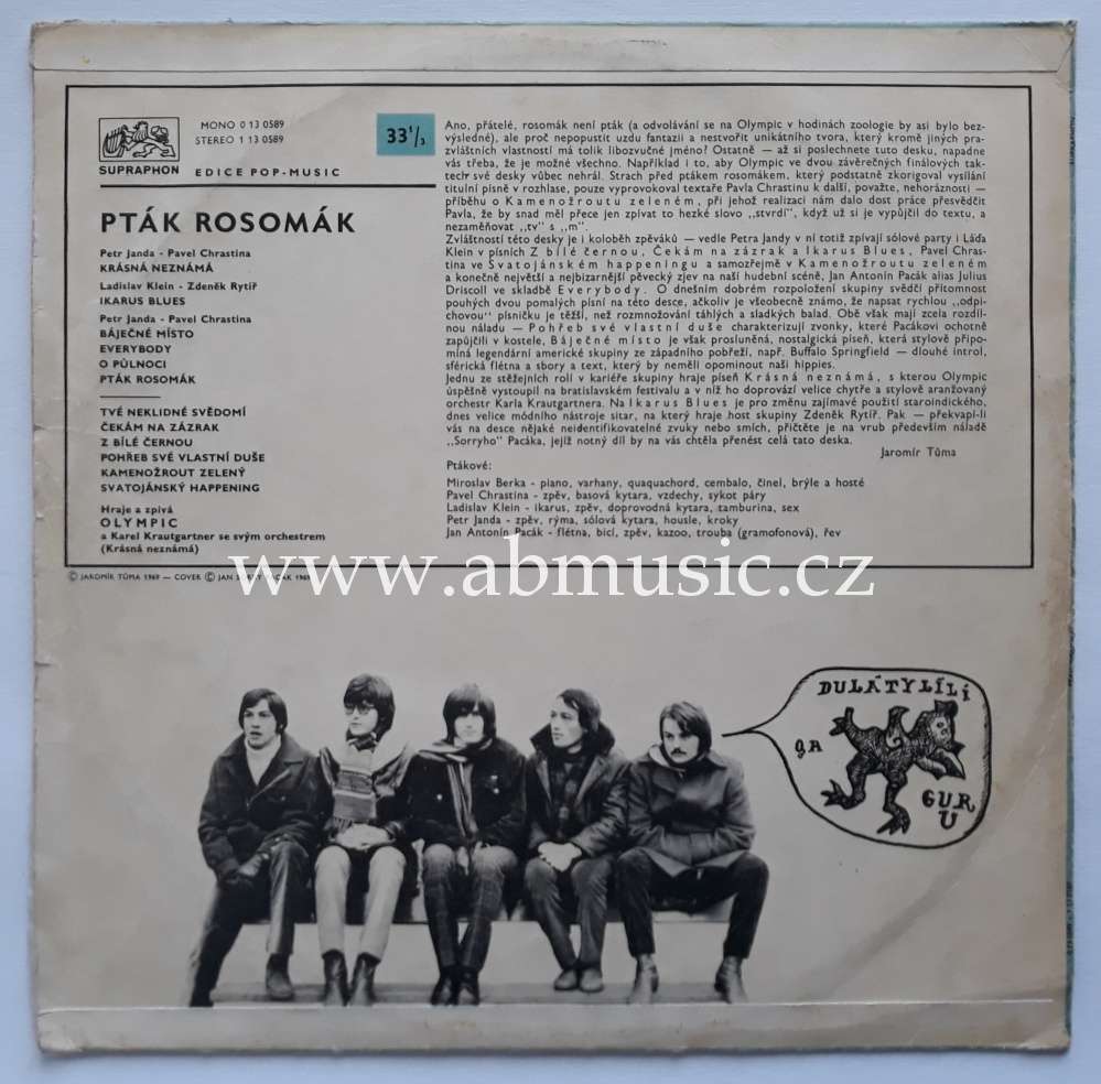 LP OLYMPIC - Pták Rosomák 1969 MONO