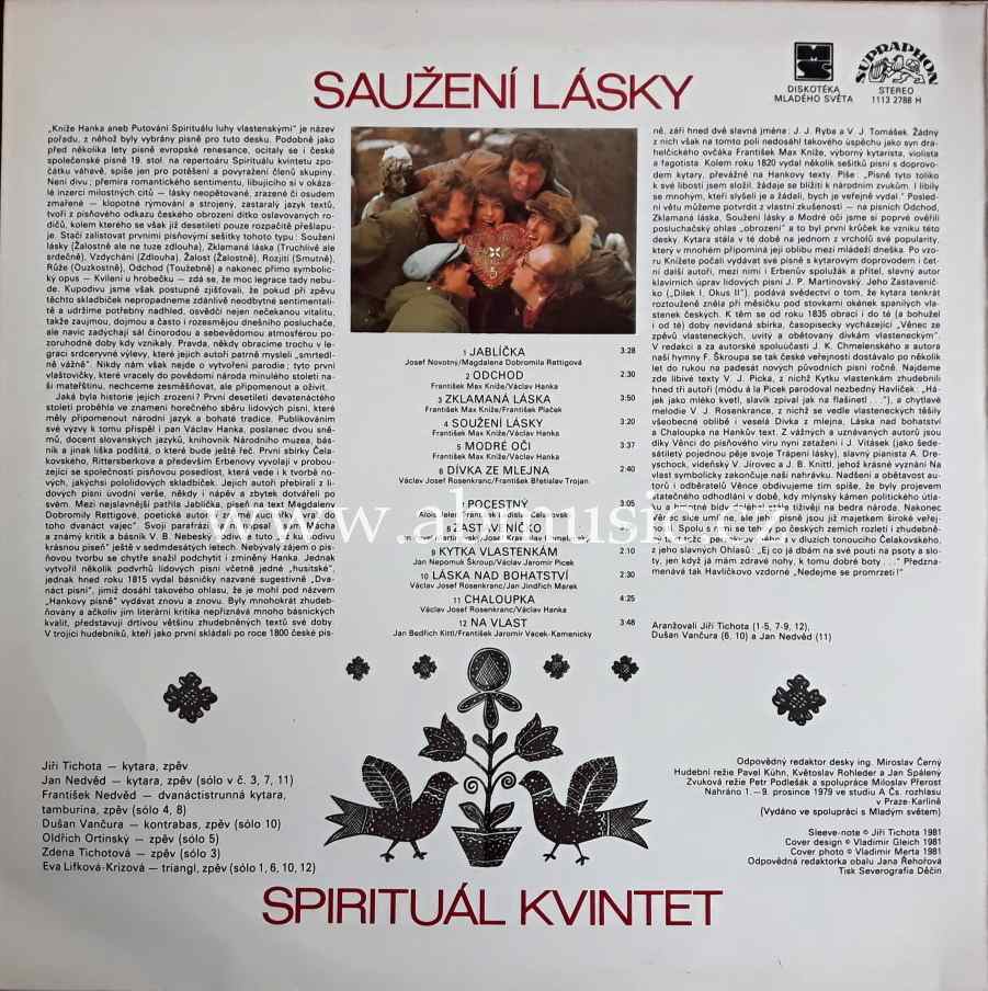 LP Spirituál kvintet - Saužení lásky