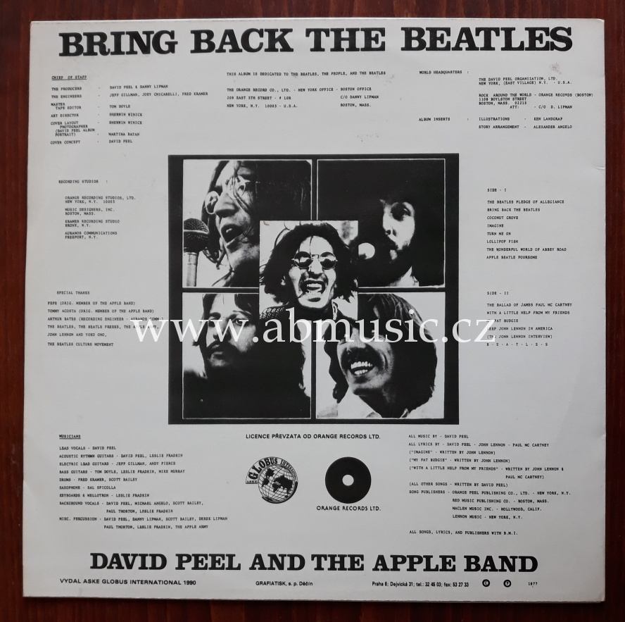 LP DAVID PEEL APPLE BAND - Bring Back The Beatles