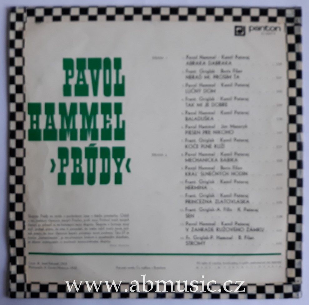 LP PAVOL HAMMEL - PRÚDY 1970