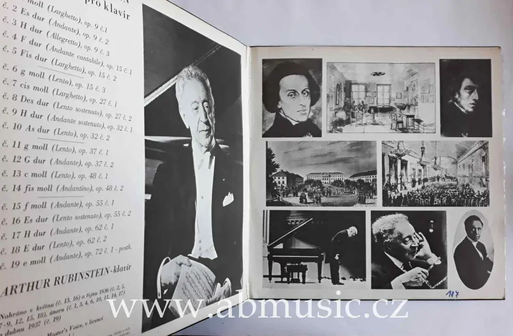 LP Fryderyk Chopin - Arthur Rubinstein ‎hraje Nokturna Fryderyka Chopina
