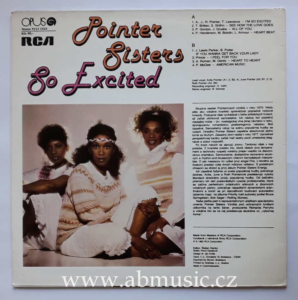 LP Pointer Sisters So Excited