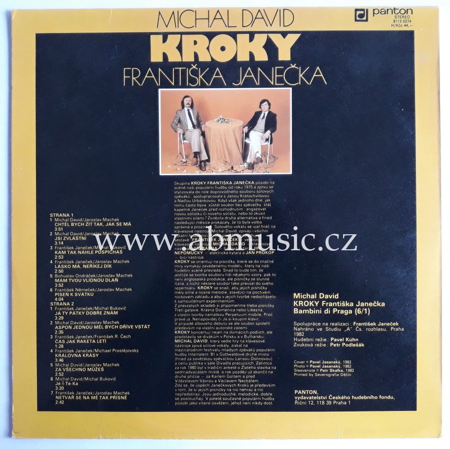 LP Michal David - Kroky Františka Janečka