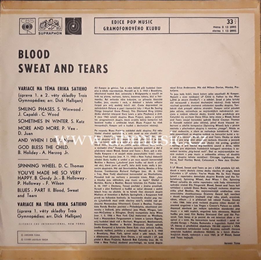 LP Blood , Sweat & Tears