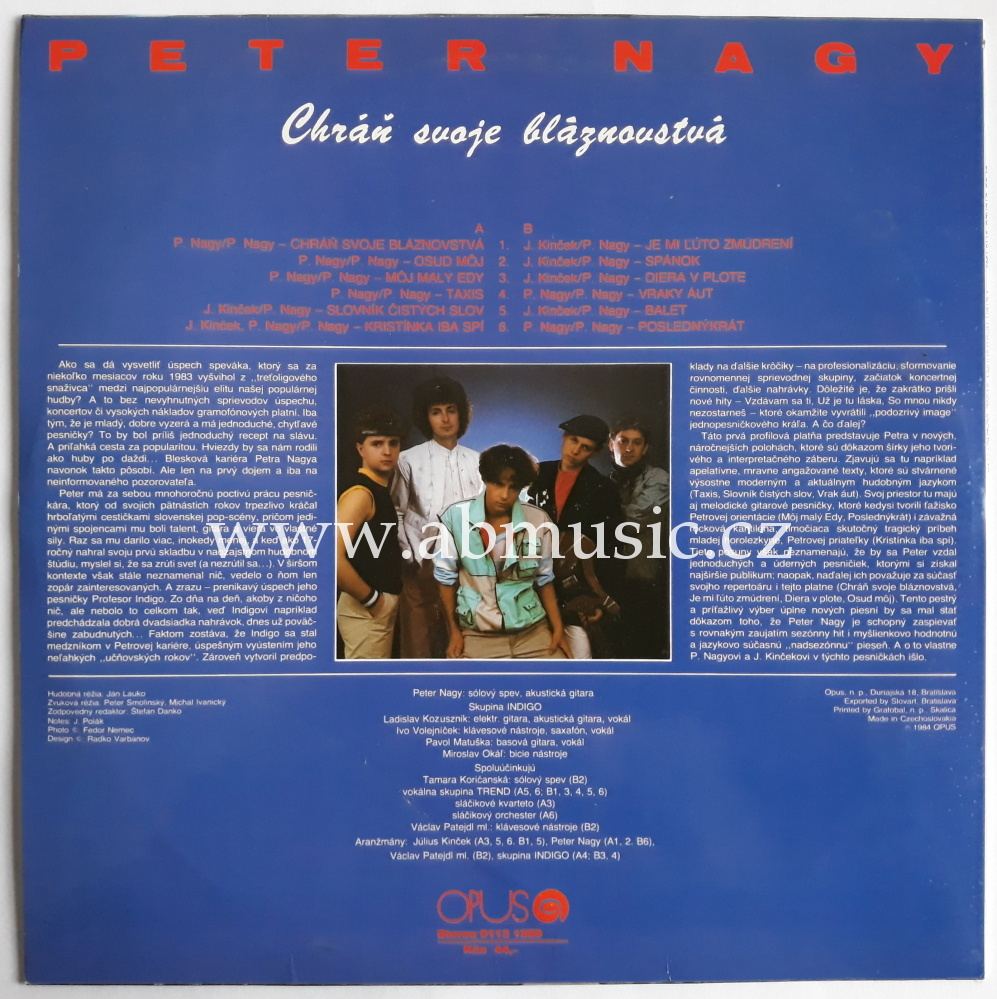 LP Peter Nagy - Chráň svoje bláznostvá
