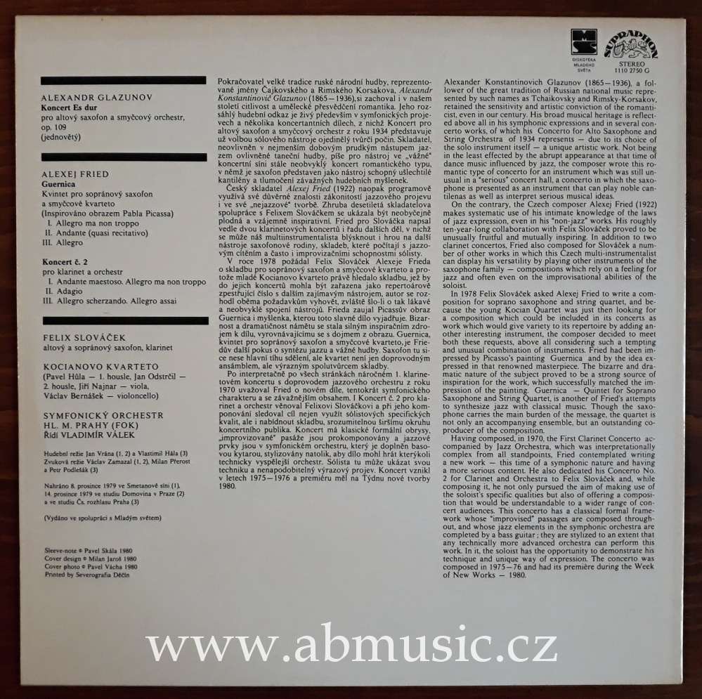 LP Glazunov - Fried - koncert