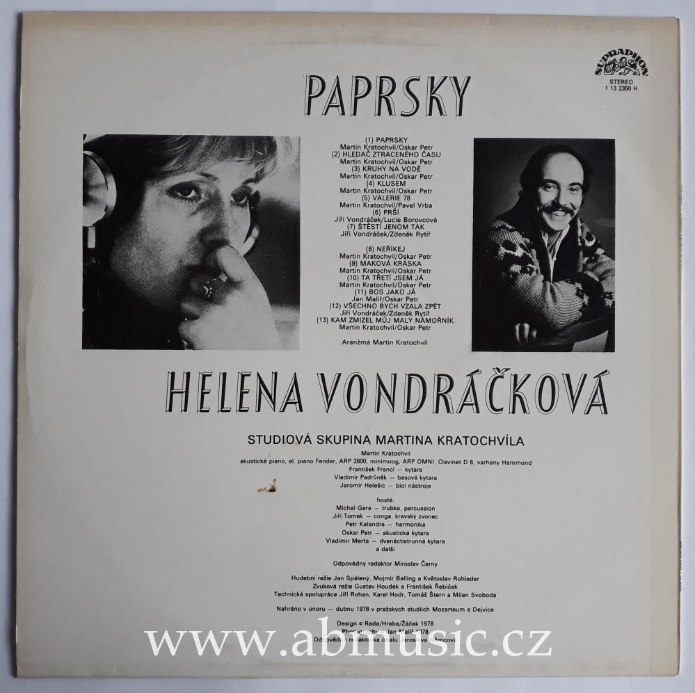 LP Helena Vondráčková - Paprsky