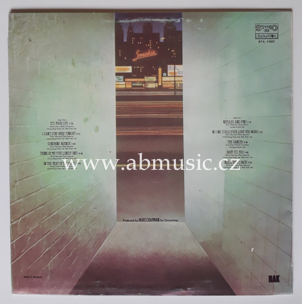 LP Smokie - Bright Lights & Back Alleys
