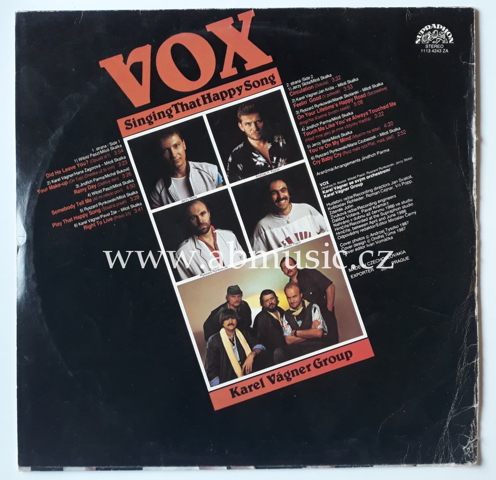 LP Vox Singing That Happy Song Karel Vagner Group