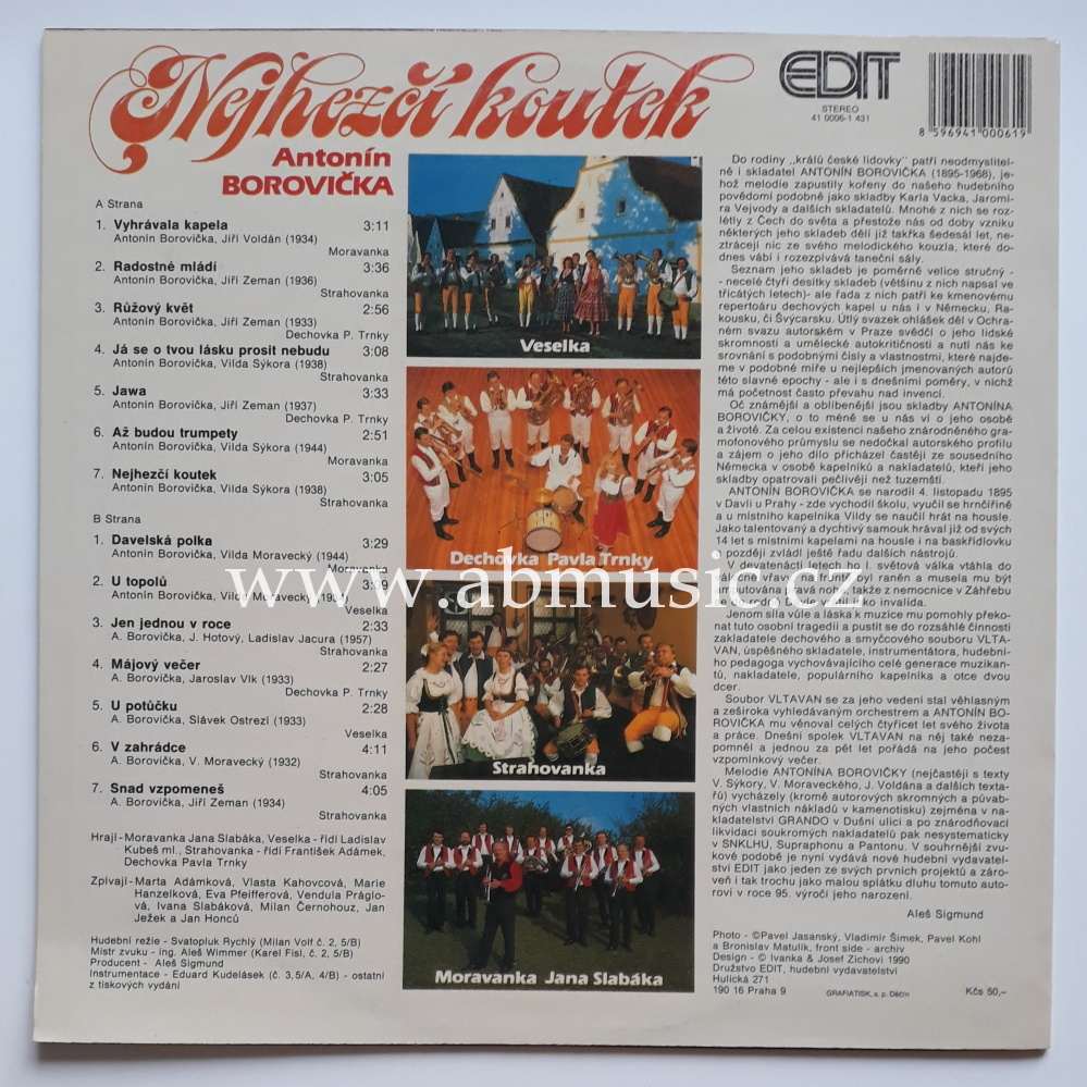 LP Nejhezčí koutek - Antonín Borovička 1990