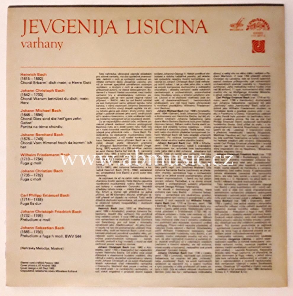 LP Jevgenija Lisicina - Varhany - Bach
