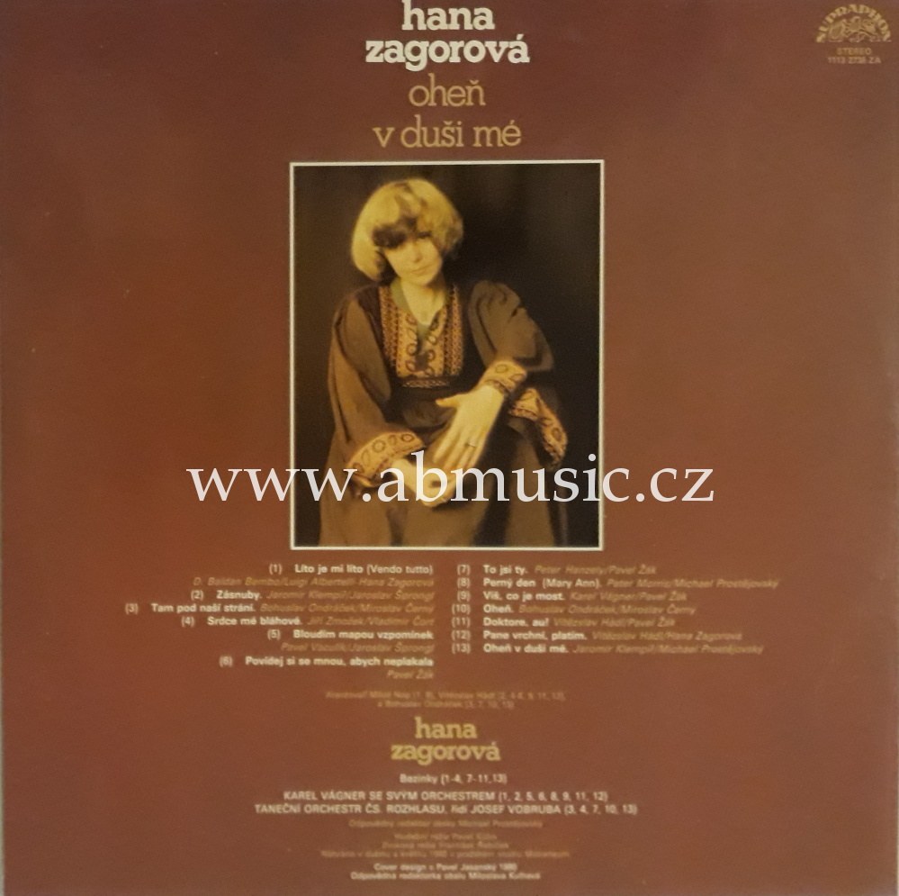 LP Hana Zagorová - Oheň v duši mé