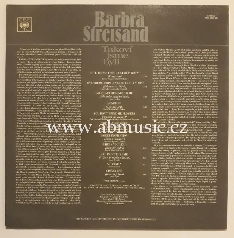 LP Barbra Streisand - Takoví jsme byli