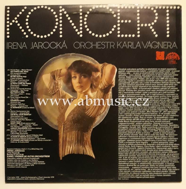 LP Koncert Irena Jarocká - Orchestr Karla Vágnera 1978