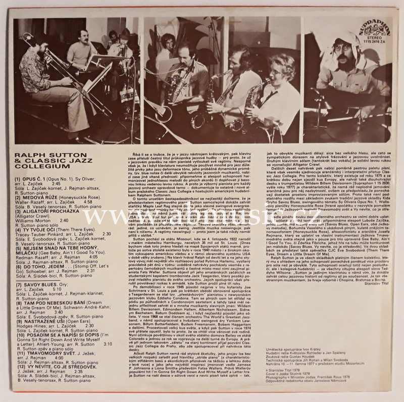LP Ralph Sutton a Classic Jazz Collegium