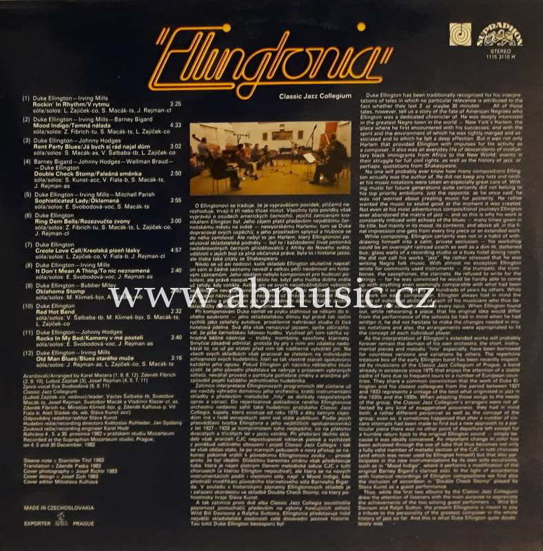 LP Ellingtonia - Classic Jazz Collegium