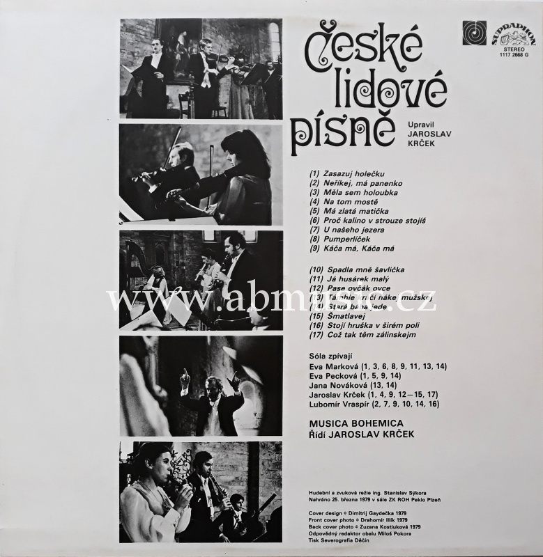 LP České lidové písně - Musica Bohemica