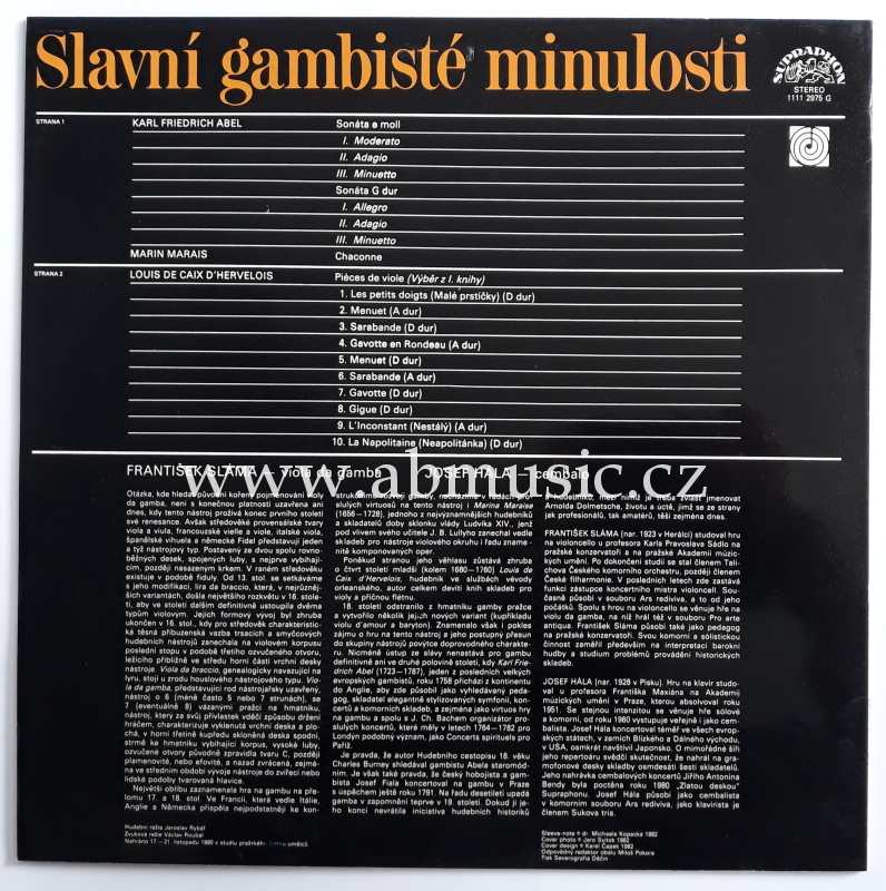 LP Slavní gambisté minulosti - František Sláma