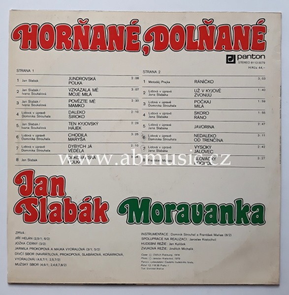 LP Moravanka Jan Slabák - Horňané, Dolňané
