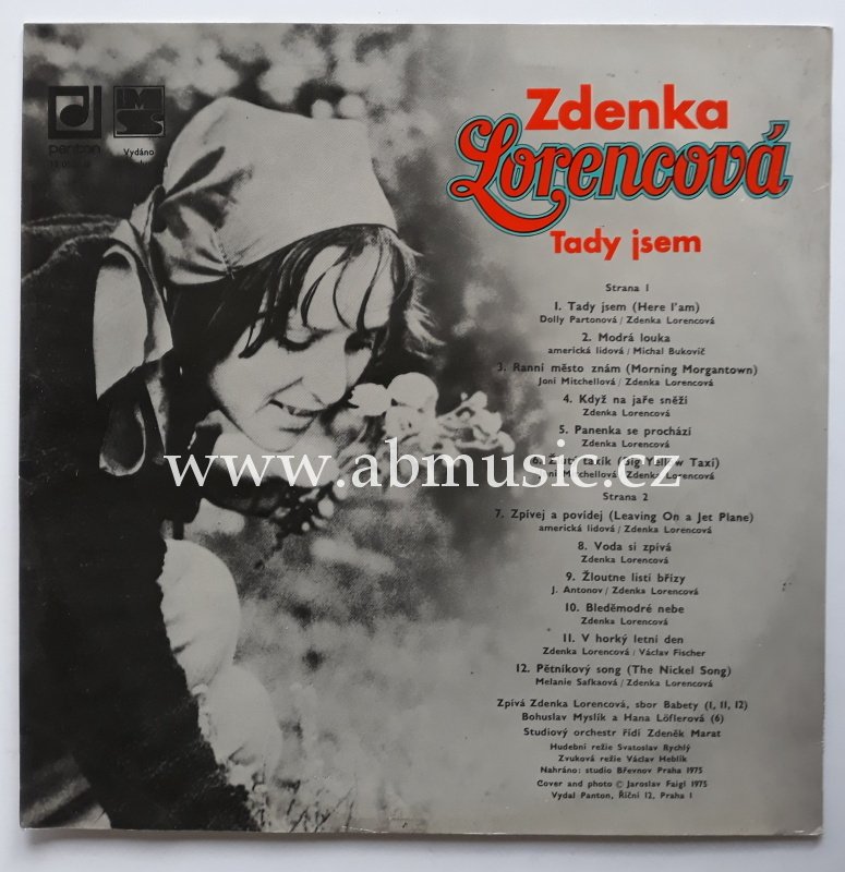 LP Zdenka Lorencová ‎- Tady jsem