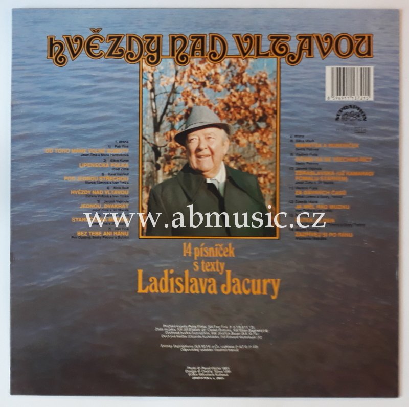 LP Hvězdy nad Vltavou - 14 písniček s texty Ladislava Jacury