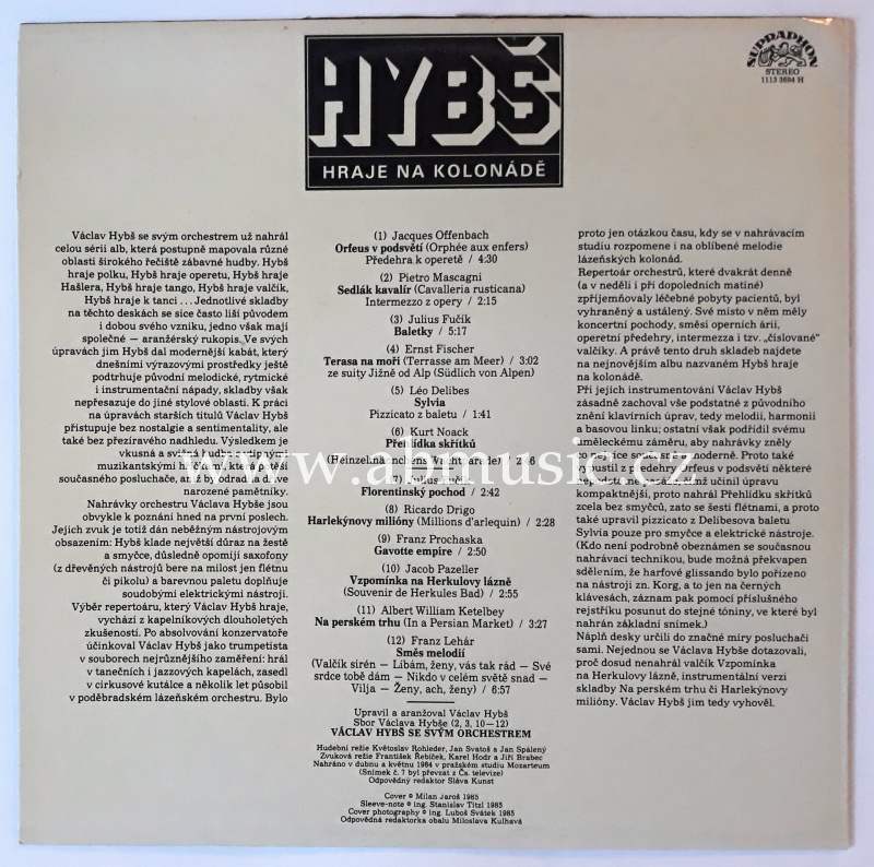 LP Václav Hybš - Hybš hraje na kolonádě